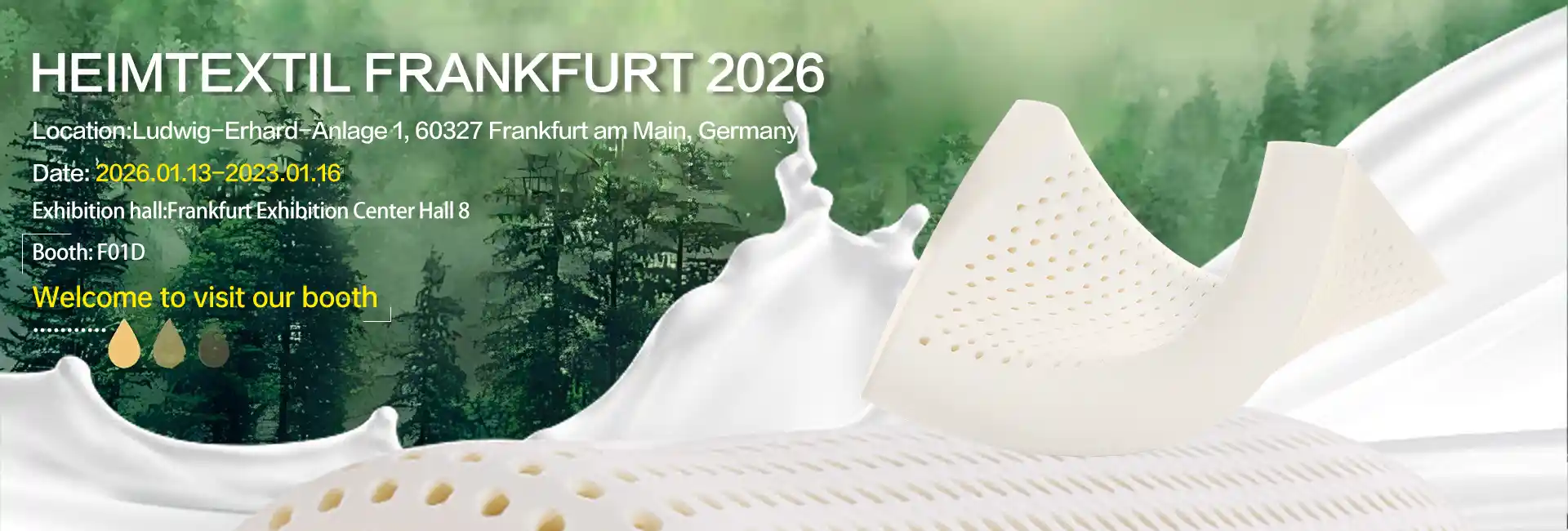 Készen áll a 2026-os Nemzetközi Lakás- és Kereskedelmi Textilvásárra? Látogasson el a Jiasheng Latexbe az F01D címen